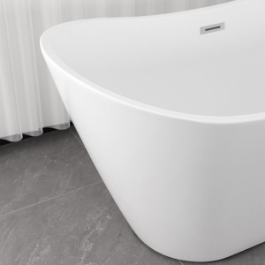Cada De Baie De Sine Statatoare 160x75x73cm, Design Elegant , Culoare Alb - Img 5
