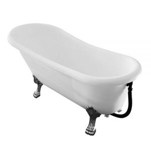 Cada de Baie de Sine Statatoare 170x75x75cm, Design Modern, Culoare Alb - Img 1