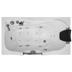 Cada de baie dreptunghiulara cu hidromasaj MO-0204, 150 x 83 cm, cromoterapie si radio - Img 2