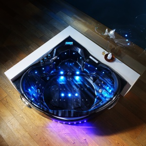 Cada de baie EOS932 Cu Hidromasaj ,Dimensiune 155x155cm, Culoare Black Wave - Img 4