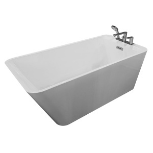 Cada de baie freestanding cu baterie crom inclusa, dimensiuni 170X75X58CM - Img 1
