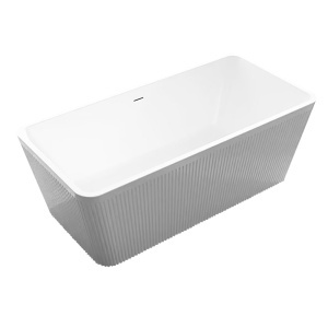 Cada de baie freestanding dreptunghiulara, cu caneluri 170x80x58cm