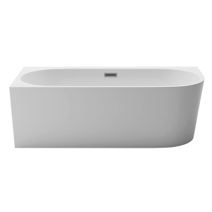 Cada de baie freestanding lipita de perete, montaj stanga MO-1724-160, 160 x 75 x 59 cm, alb lucios