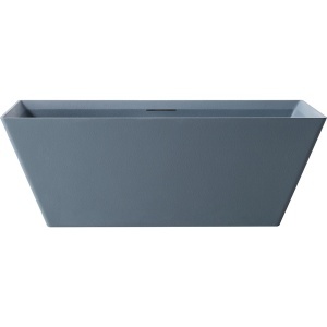 Cada de baie freestanding MUE-D001GB Exclusiv 170 x 75 cm, compozit finisaj mat cu textura de piatra gri albastru