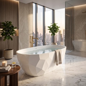 Cada de baie freestanding Rea Celia 170 cm - Img 3