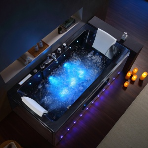 Cada de baie IRIS 933C, Cu Hidromasaj Dimensiune 170x84cm, Black Wave - Img 11
