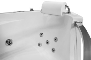 Cada de baie pe colt cu hidromasaj si SPA alba 150 x 150 x 61 cm - Img 14