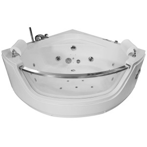 Cada de baie pe colt cu hidromasaj si SPA alba 150 x 150 x 61 cm - Img 24