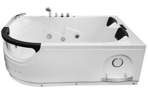 Cada de baie spa cu hidromasaj montare dreapta 180x120x63 cm alba - Img 4