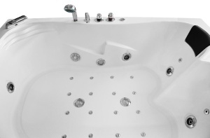 Cada de baie spa cu hidromasaj montare dreapta 180x120x63 cm alba - Img 14