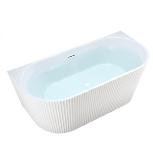Cada de baie suport CARLO517D, Dimensiune 170x75cm, Design Elegant, Culoare Alb, Deversor Alb - Img 1