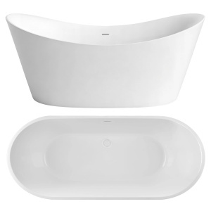 Cada de podea freestanding din acril, Rea Ferrano 170, alba - Img 10