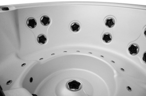 Cada spa cu hidromasaj rotunda, jacuzzi exterior PRO 1415 pentru 6 persoane 200 x 200 x 90 cm - Img 3