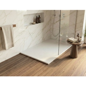 Cădiță de duș cu sifon Veldman Toledo Slim albă, dimensiuni multiple - Img 2