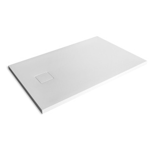 Cadita de dus dreptunghiulara din compozit de piatra Pro Exclusiv alb 100 x 80 x 4 cm