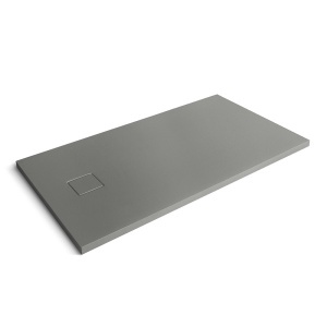 Cadita de dus dreptunghiulara din compozit de piatra Pro Exclusiv gri 140 x 80 x 4 cm