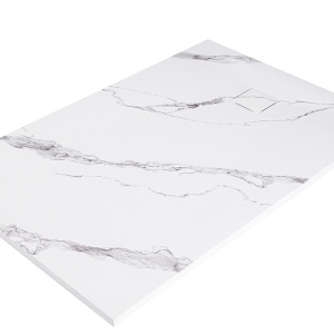 Cadita de dus dreptunghiulara model marmura Riko 100 x 80 cm alba - Img 7