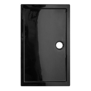 Cadita de dus dreptunghiulara slim finisaj lucios ST04D 130 x 90 cm neagra