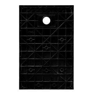 Cadita de dus dreptunghiulara slim imitatie piatra Riko 100 x 70 cm neagra - Img 12