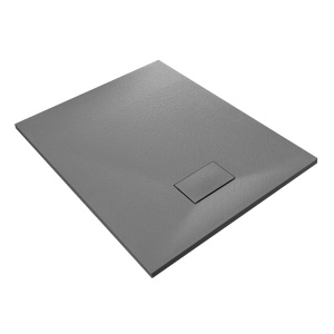 Cadita de dus MO-GD10080ES Dreptunghiulara, SMC, culoare Gri. 100X80X2.6CM - Img 3