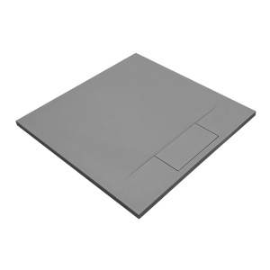 Cadita de dus patrata Pro SMC gri 80 x 80 x 2.6 cm - Img 3