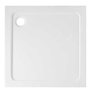 Cadita de dus patrata slim finisaj lucios ST02 80 x 80 cm alba - Img 5