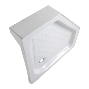 Cadita de dus pentagonala inalta si antiderapanta SXL07 B 90 x 90 cm alba - Img 2