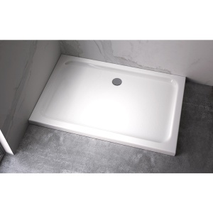 Cădiță de duș rectangulară slim ST03E, albă, 90x80 cm - Img 9