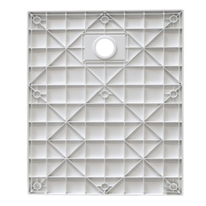 Cadita de dus RIKO Slim, Structura de piatra 90x90cm, Culoare Alb - Img 7