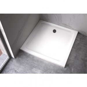 Cadita de dus slim 100x100 alb ST06A - Img 5