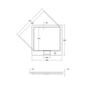 Cadita Dus din Acril PRO BESCO Ultra Slim, Sifon Inclus, Dimensiuni , 90 X 140 cm, Alb - Img 16