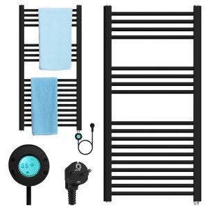Calorifer electric de baie portprosop Katla-BL 250W, 100 x 50 cm, negru mat - Img 19
