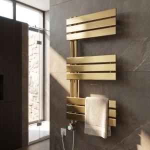 Calorifer electric, portprosop, Rea Marvo 90 x 50 cm, Auriu Mat - Img 6