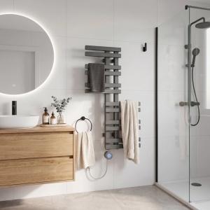 Calorifer electric, portprosop, REA RIDO 90X50 cm, Gri Mat - Img 2