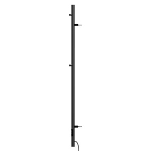 Calorifer electric portprosop vertical Kasjan negru mat – 140.5 x 3.2 cm, 75W, afisaj LED cu timer - Img 3