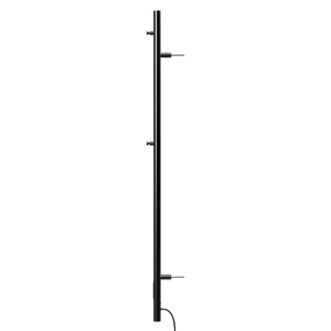 Calorifer electric portprosop vertical Kasjan negru mat – 140.5 x 3.2 cm, 75W, afisaj LED cu timer - Img 13