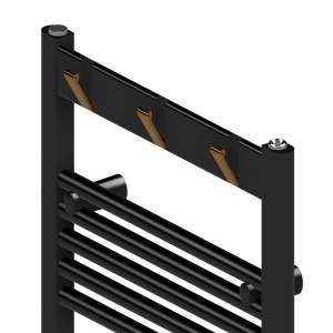 Calorifer portprosop pentru baie Yasur 120x50 cm negru mat - Img 7