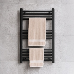 Calorifer vertical CORSO-BL-3 pentru baie 80x50, negru - Img 3