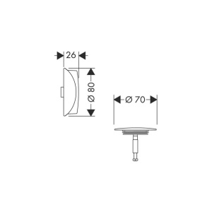 Capac sifon si maner rotire preaplin Hansgrohe Flexaplus bronz periat - Img 2