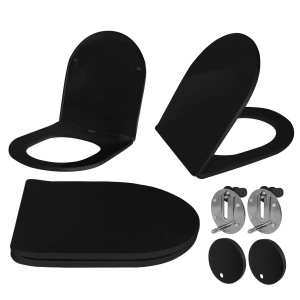 Capac WC CARLO FLAT UF BLACK MATT