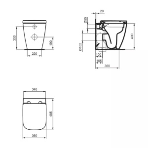 Capac WC Ideal Standard i.life S alb lucios - Img 9