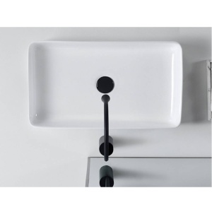 Chiuveta de blat PRO CUBIC, Dimensiuni 60.5 cm x 34.5 x 11 cm, Ceramica Sanitara,fara gaura baterie, Alb - Img 4