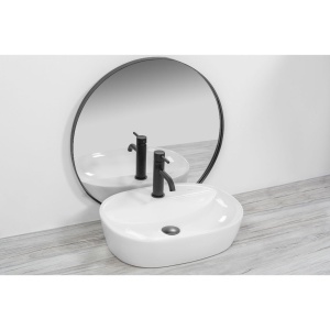 Chiuveta de blat REA CARINA, Dimensiuni 50cm x 38.5 x 12 cm, Ceramica Sanitara, gaura baterie, Alb - Img 4