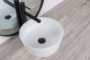 Chiuveta de blat REA Ida, 36x36 X 14 Cm, Montaj Pe Blat, Design Deosebit, Ceramica Sanitara, Alb - Img 3