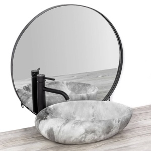 Chiuveta de blat REA ROXY C, Dimensiuni 49 x 31 x 13.5 cm, Forma Ovala, Ceramica sanitara, Alb - Img 2