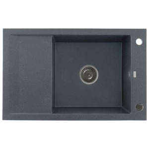 Chiuveta de bucatarie Kernau, Design Modern Din Granit 78x50cm, Culoare Grafit
