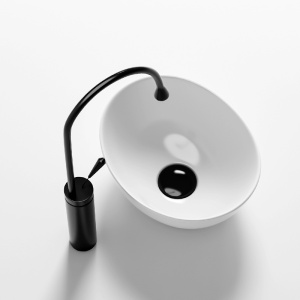 Chiuveta lavoar oval cu montaj pe blat, din ceramica alba, Lumo White Gloss 34 x 27 cm - Img 7