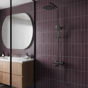 Coloana de dus cu baterie cu termostat Rea Lungo titan - Img 2