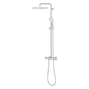 Coloana de dus Grohe Tempesta 250 Cube cu baterie termostatata crom lucios - Img 5