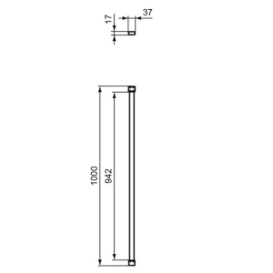Consola sustinere dreapta pentru dus 100cm Ideal Standard Connect 2 - Img 4